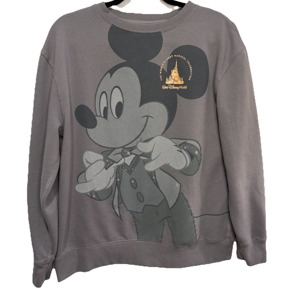 Disney World 50th Anniversary Mickey Crewneck Sweatshirt Medium